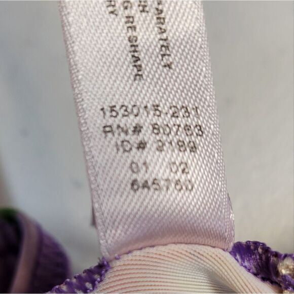 Victoria's Secret Y2K Water Bra Purple Floral One Piece Swimsuit Women's Size 14 - Picture 11 of 16